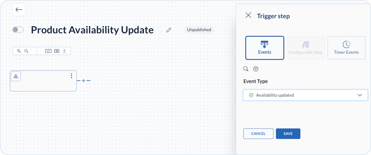Adding a first trigger