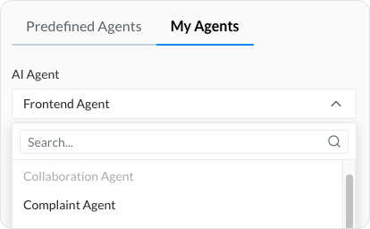 Inactive agent copy visible in the My Agents list