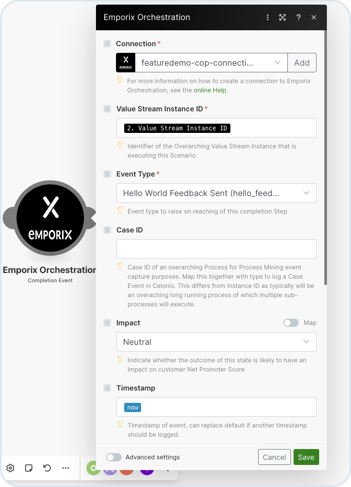 Completion Event and Start New Orchestration modules