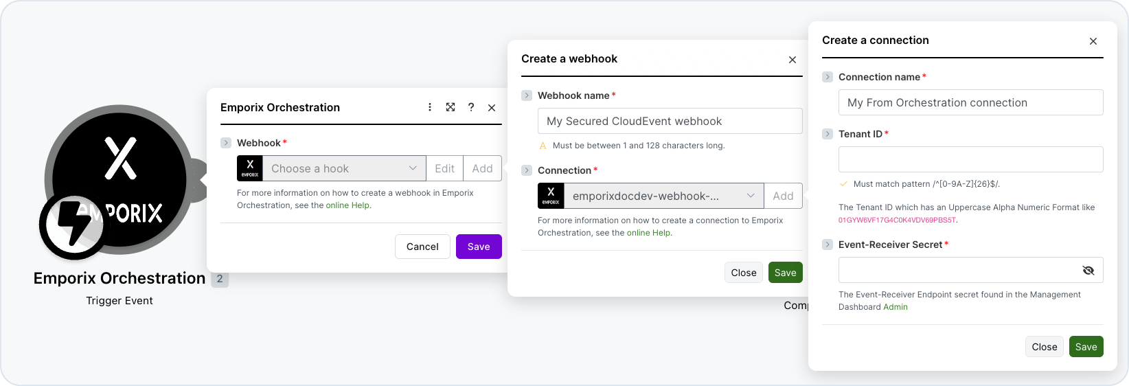 Manual webhook connection configuration in Make