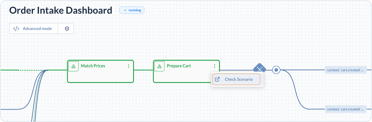 Check Scenario option linking to Make