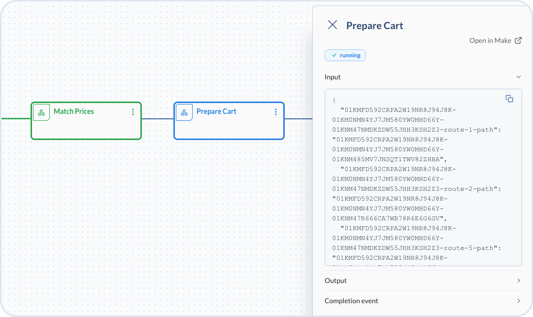 Debugger step detail panel