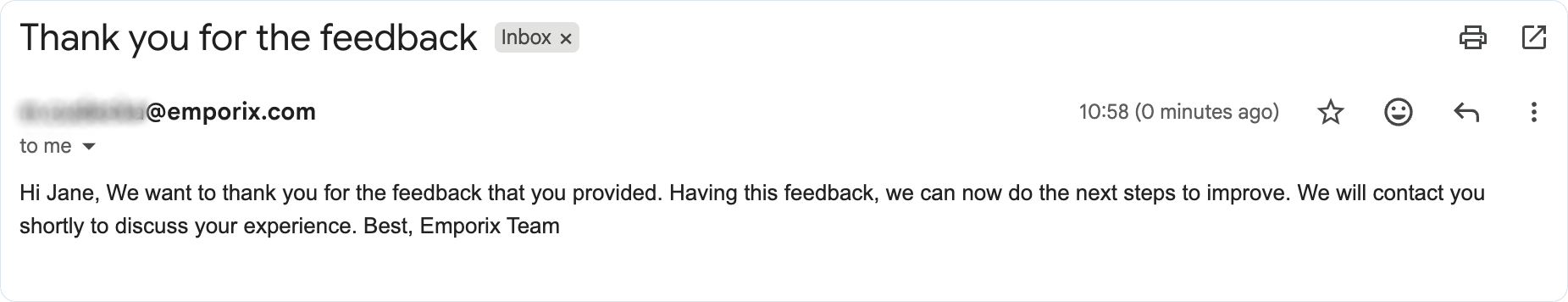 Thank-you email after form submission