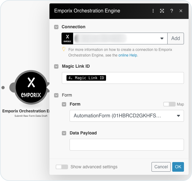 Submit Raw Form Data Draft module configuration